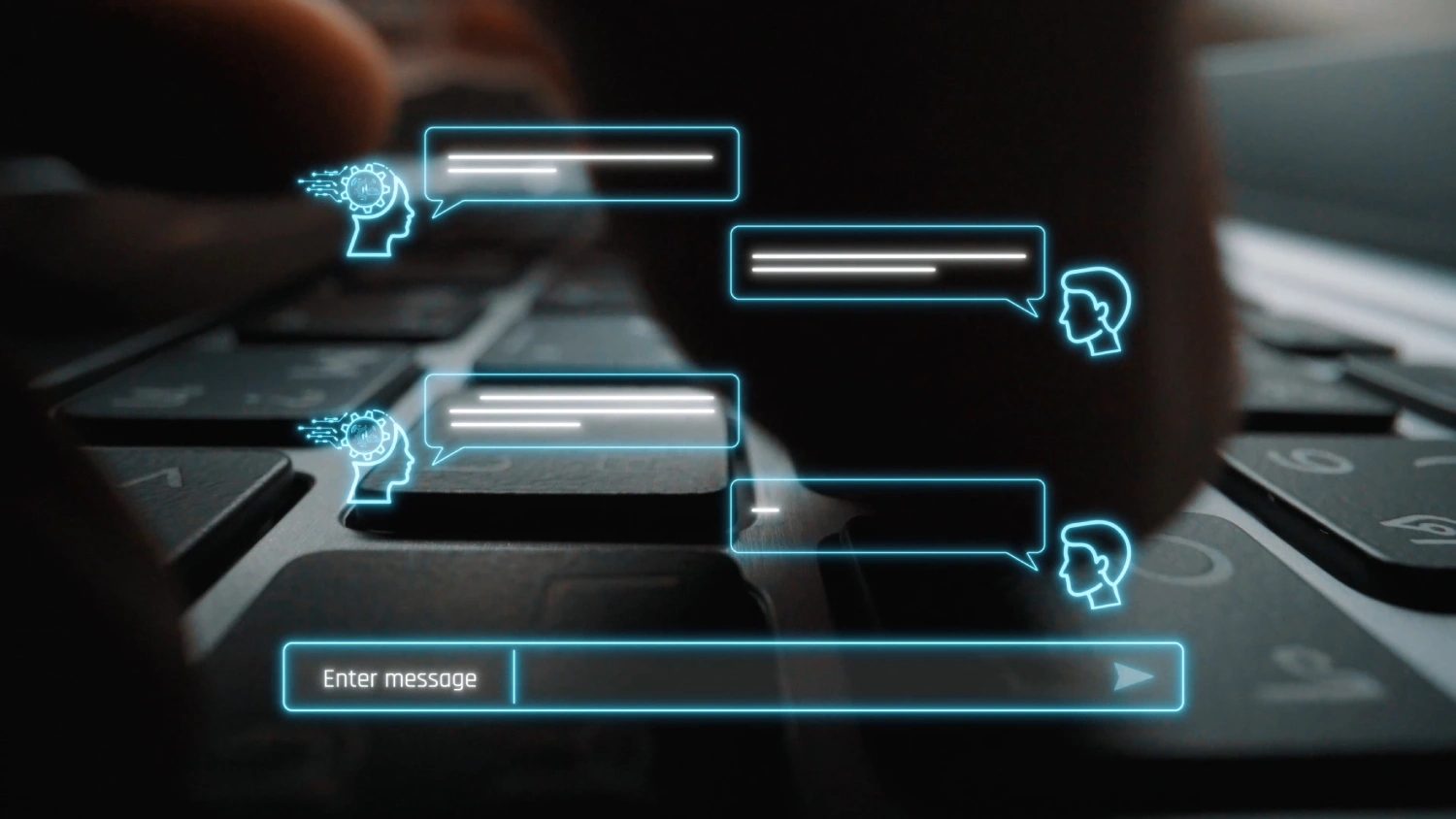 AI chatbot interface facilitates communication, chatbot, and AI interaction for automated user support and information exchange Marrow